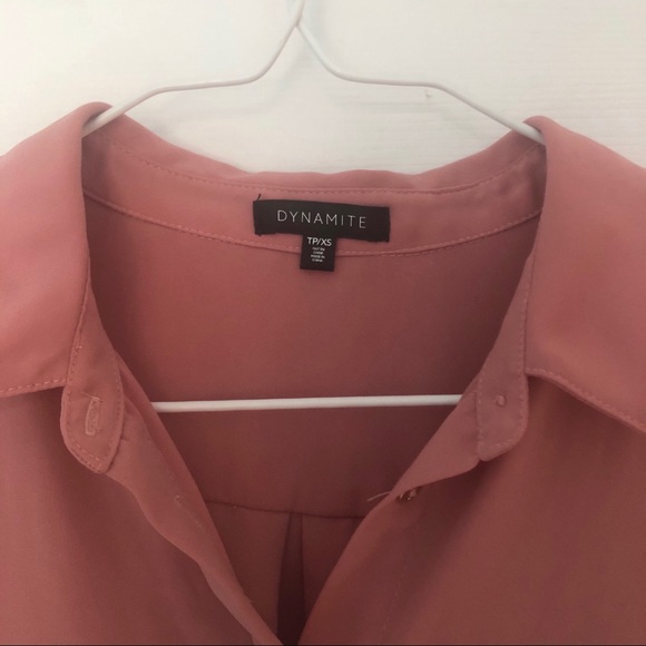 Dynamite Button Down Blouse - Picture 3 of 3